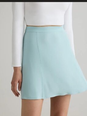 QUINCE NWT lightweight crepe a-line mini skirt size M